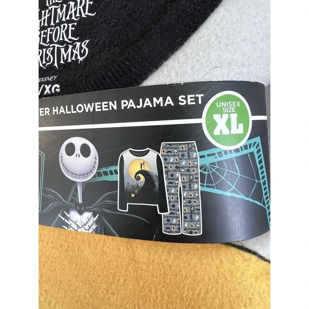 Disney Tim Burton's Nightmare Before Christmas Jack Pajama Set Womens  XL New - Picture 3 of 6